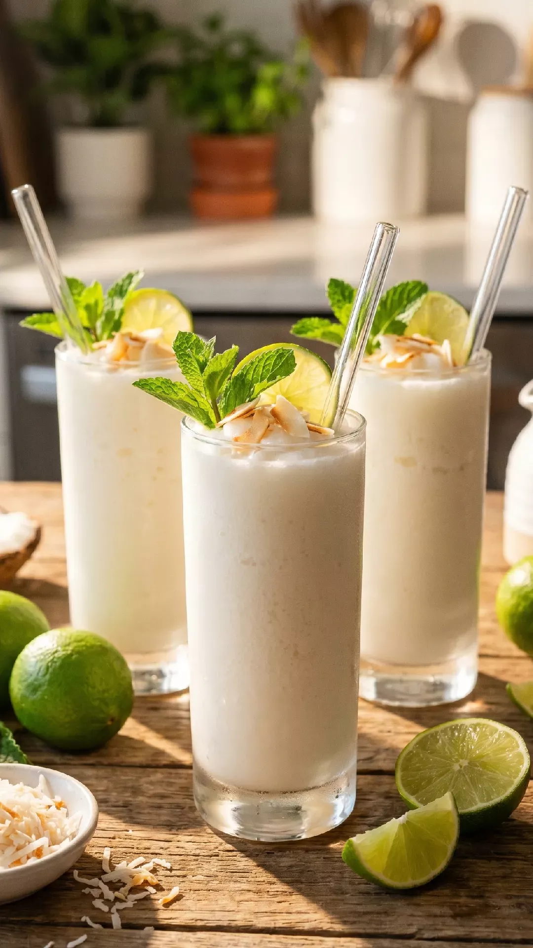 Tropical Coconut and Mint Frozen Daiquiri