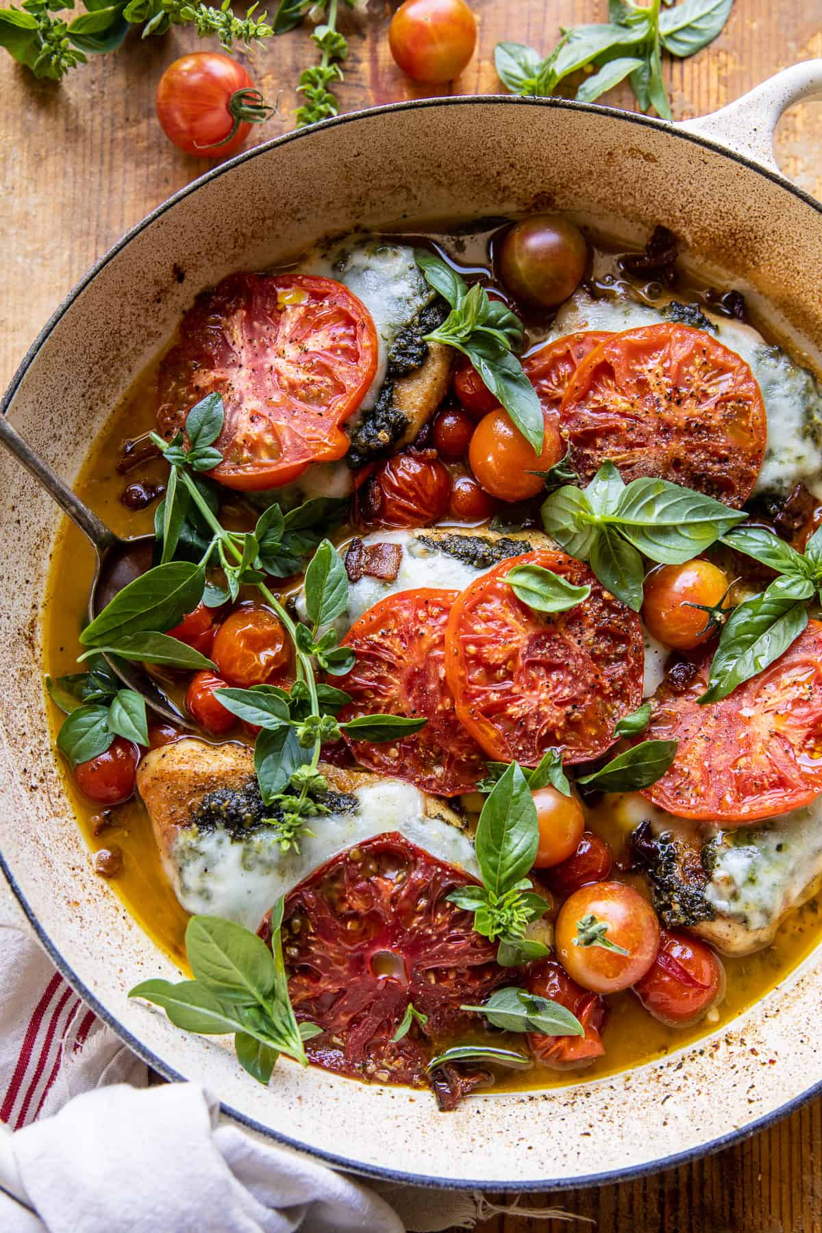 Sautéed Chicken with Caprese-Inspired Tomato Basil Sauce