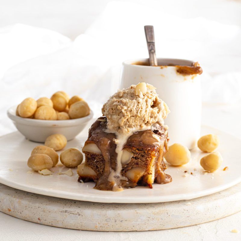 Macadamia and Davidson’s Plum Sticky Date Pudding