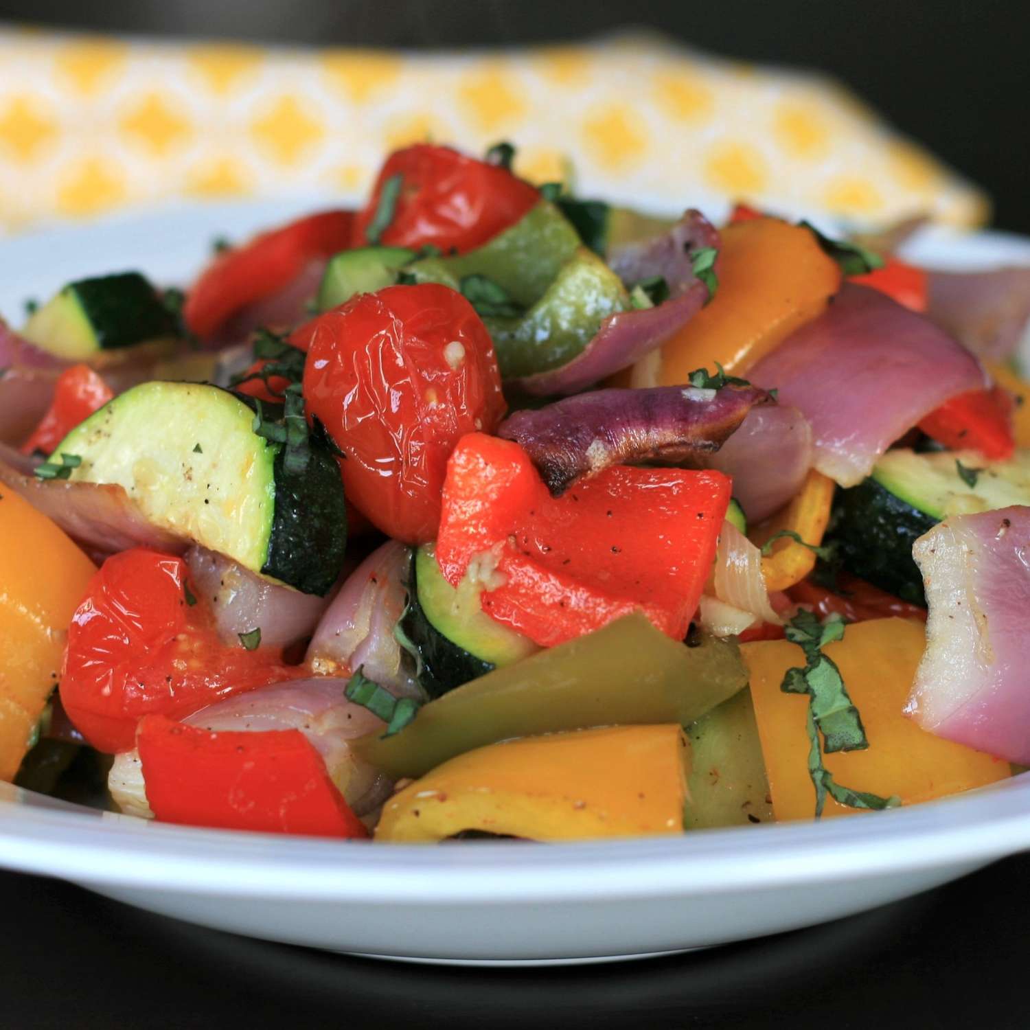 Pan-Roasted Mediterranean Vegetables with Feta and Olives