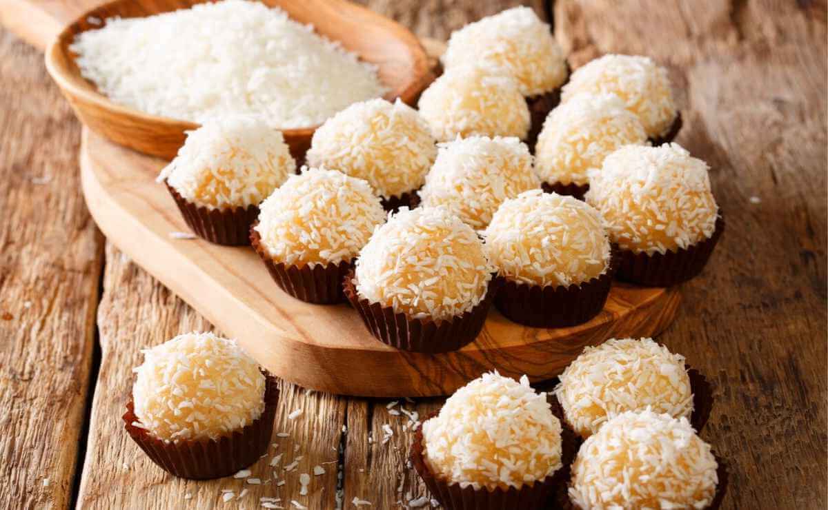 Brazilian Coconut and Condensed Milk Brigadeiro Truffles