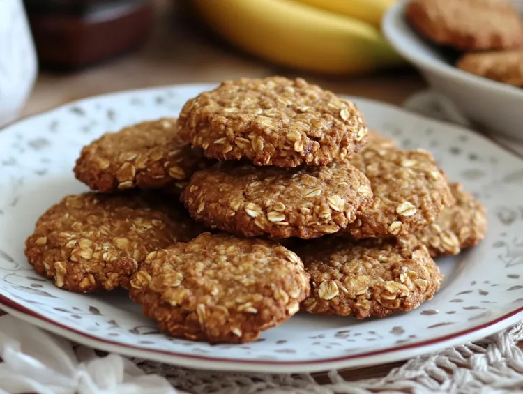 No-Bake Banana Oat Cookies with Honey and Cinnamon