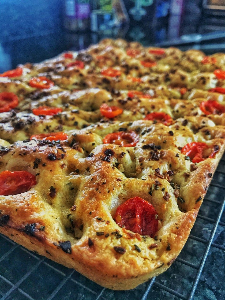 Pompeii-Inspired Herb Focaccia with Roasted Cherry Tomatoes
