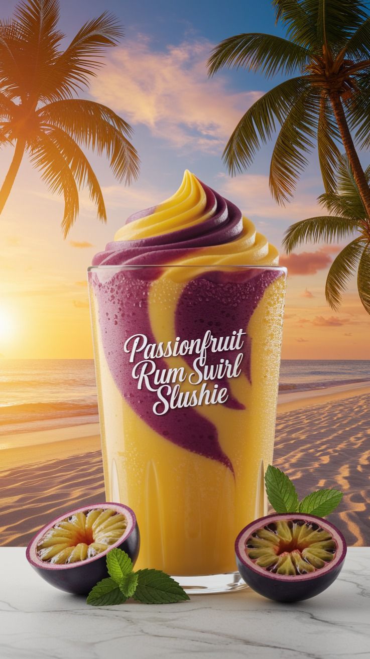 Tropical Rum and Passionfruit Swizzle