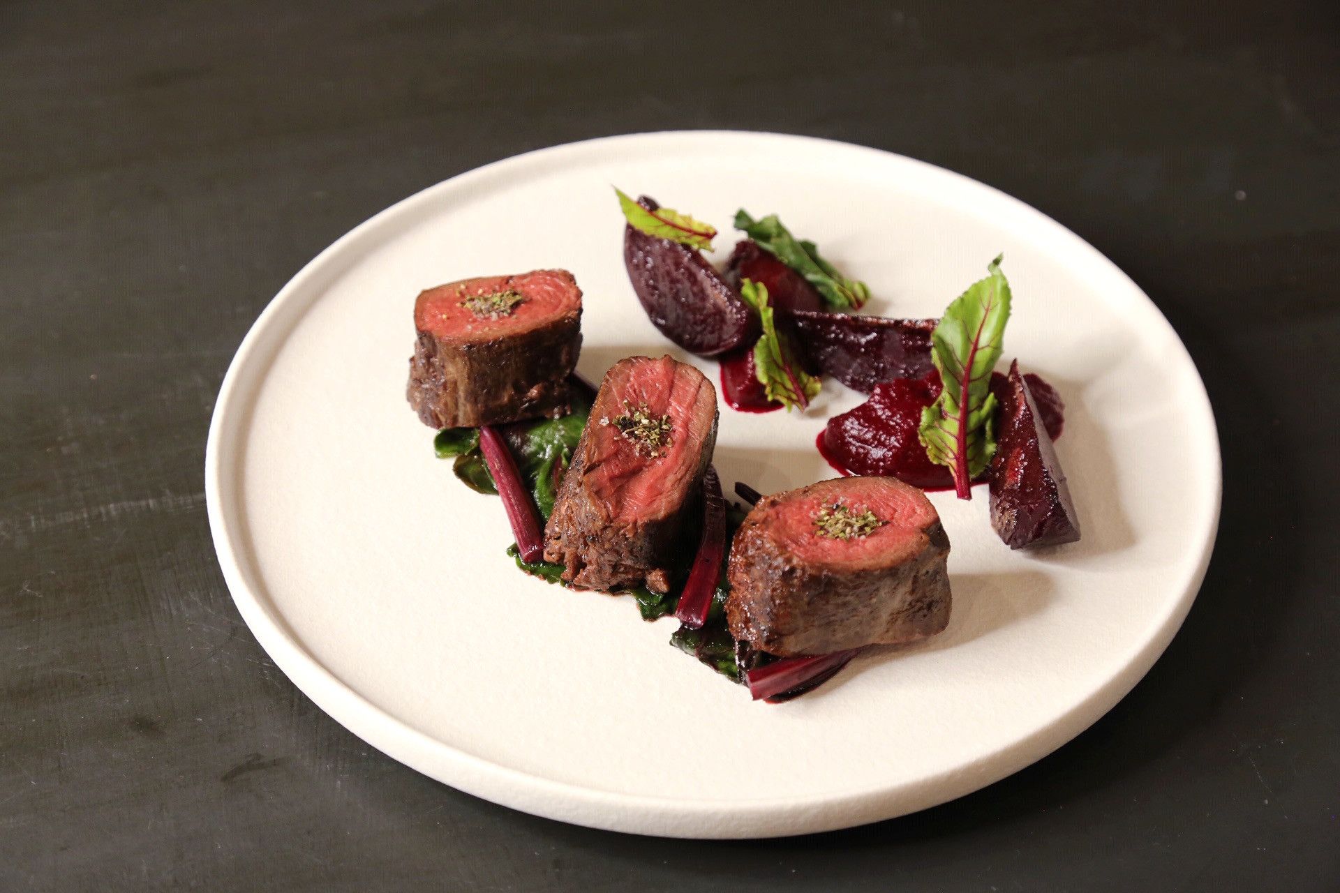 Slow-Roasted Kangaroo Rump with Wattleseed and Pepperberry