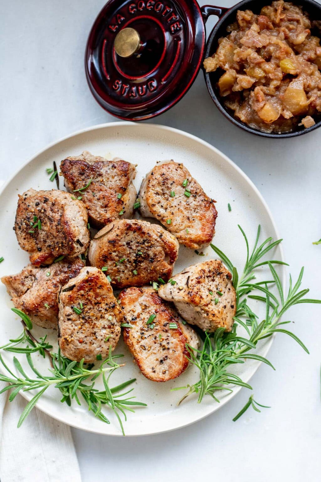 Pan-Seared Pork Medallions with Garlic Rosemary Sauce
