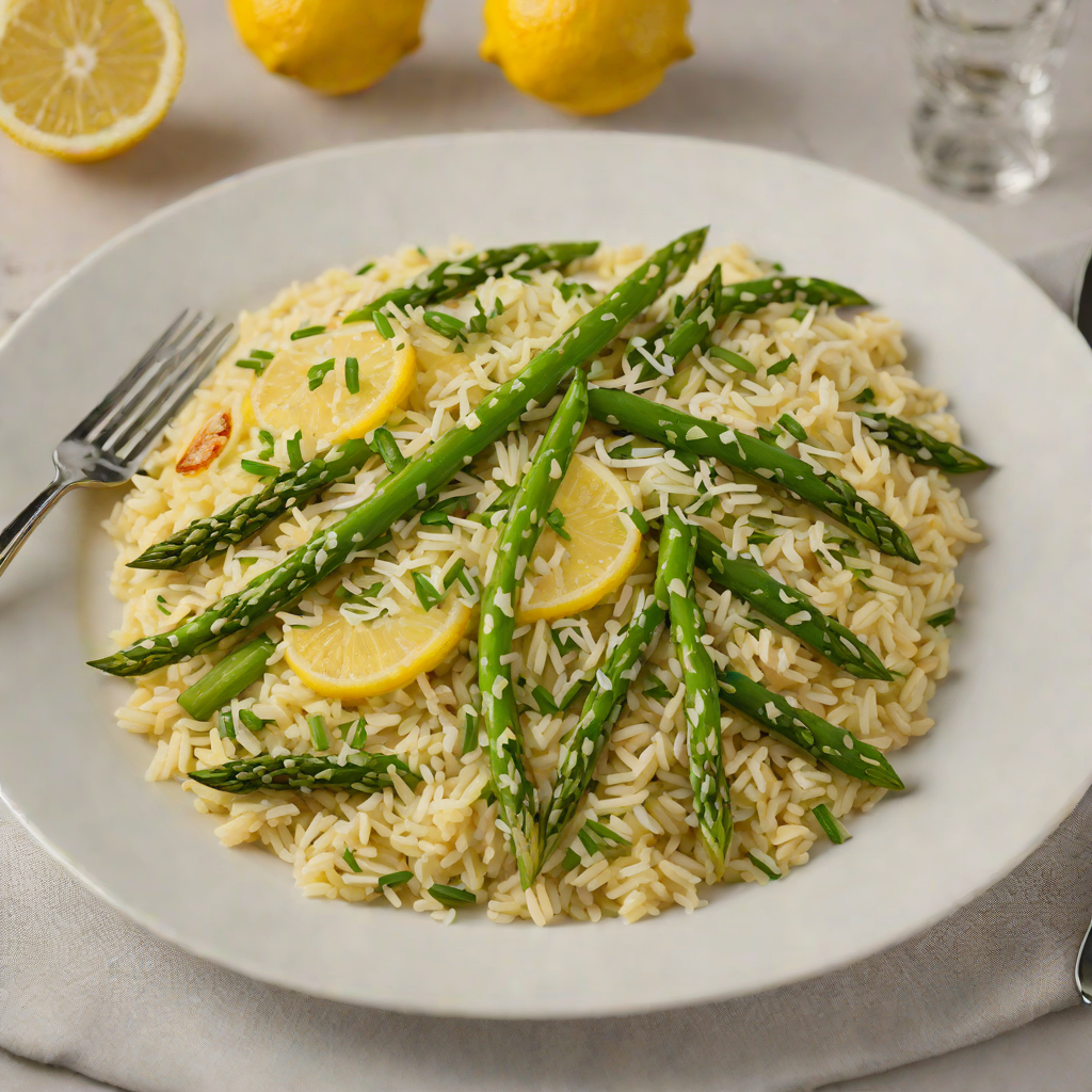 Lemon-Parmesan Risotto with Asparagus Tips