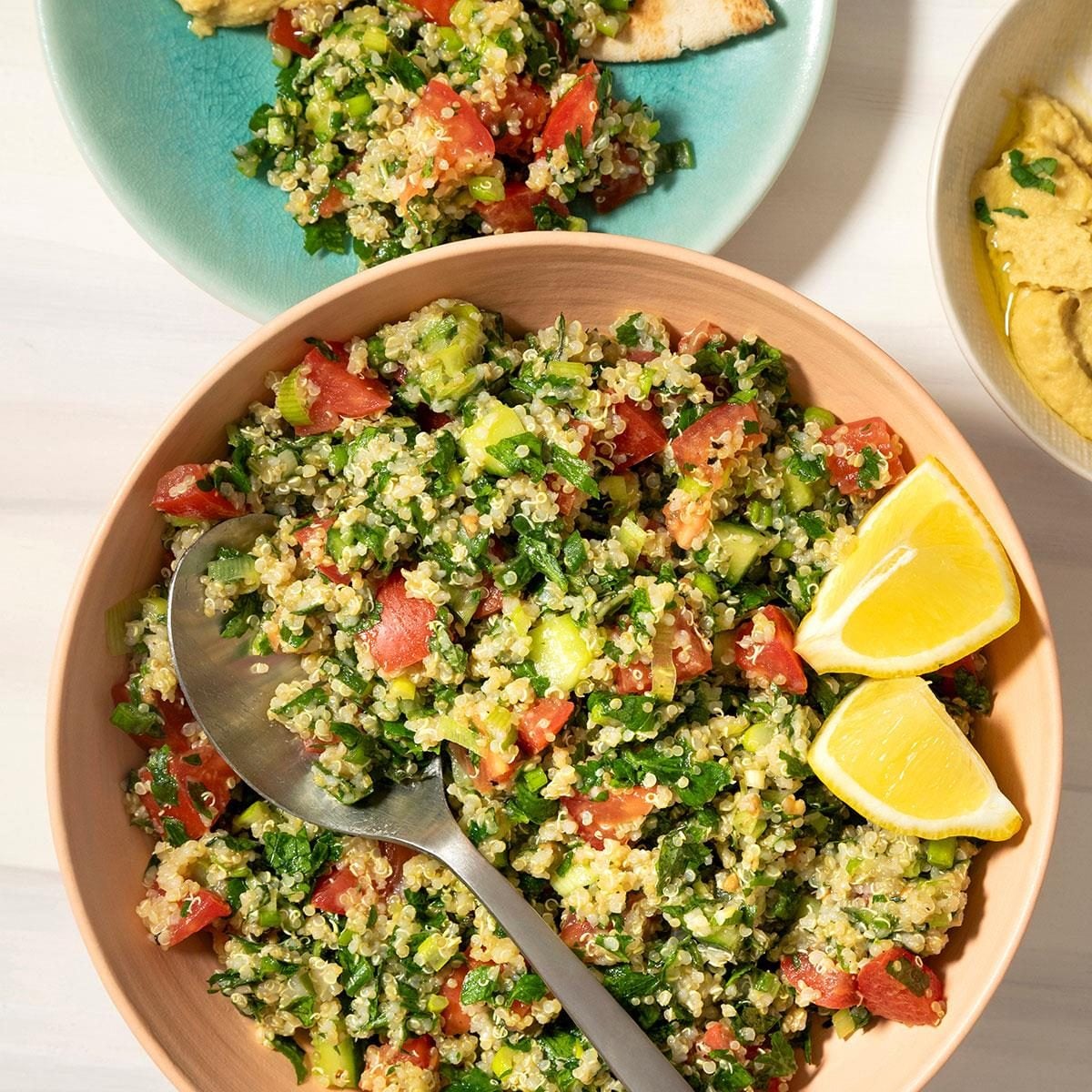 Quinoa Tabbouleh Salad with Fresh Herbs and Lemon