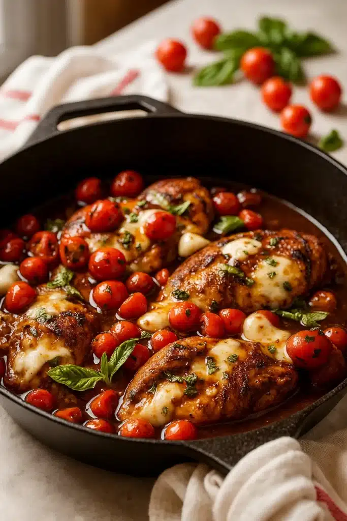 One-Pan Balsamic Chicken with Roasted Cherry Tomatoes