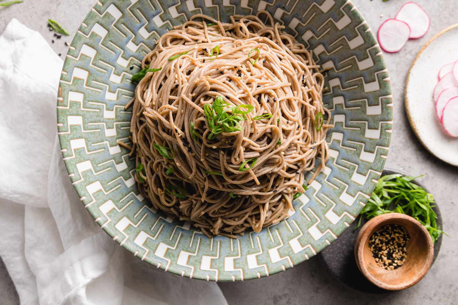 Toasted Sesame Soba Noodles with Ginger-Soy Dressing