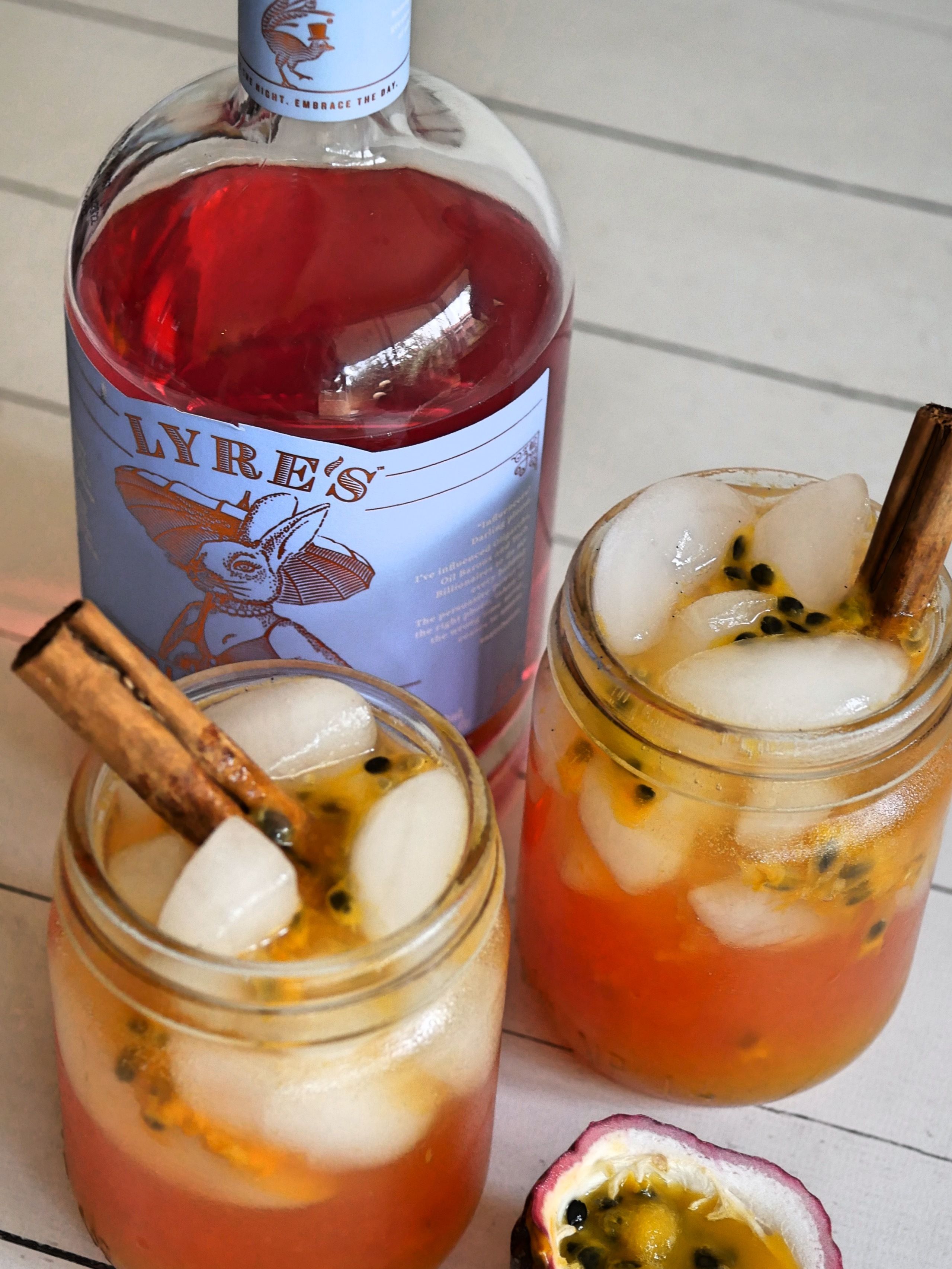 Spiced Rum and Passionfruit Fizz