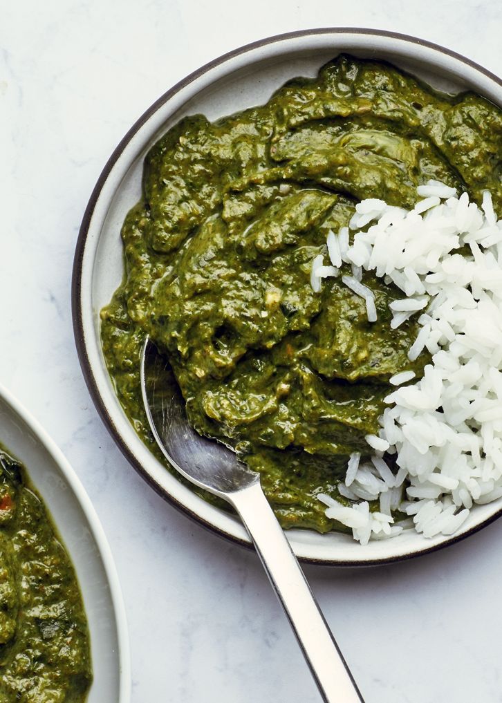 Stewed Trinidadian Callaloo with Coconut Milk