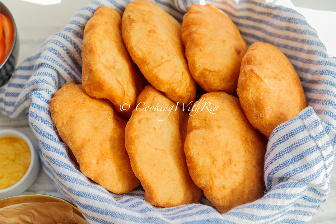 Pan-Fried Trinidadian Bake with Spicy Saltfish Filling