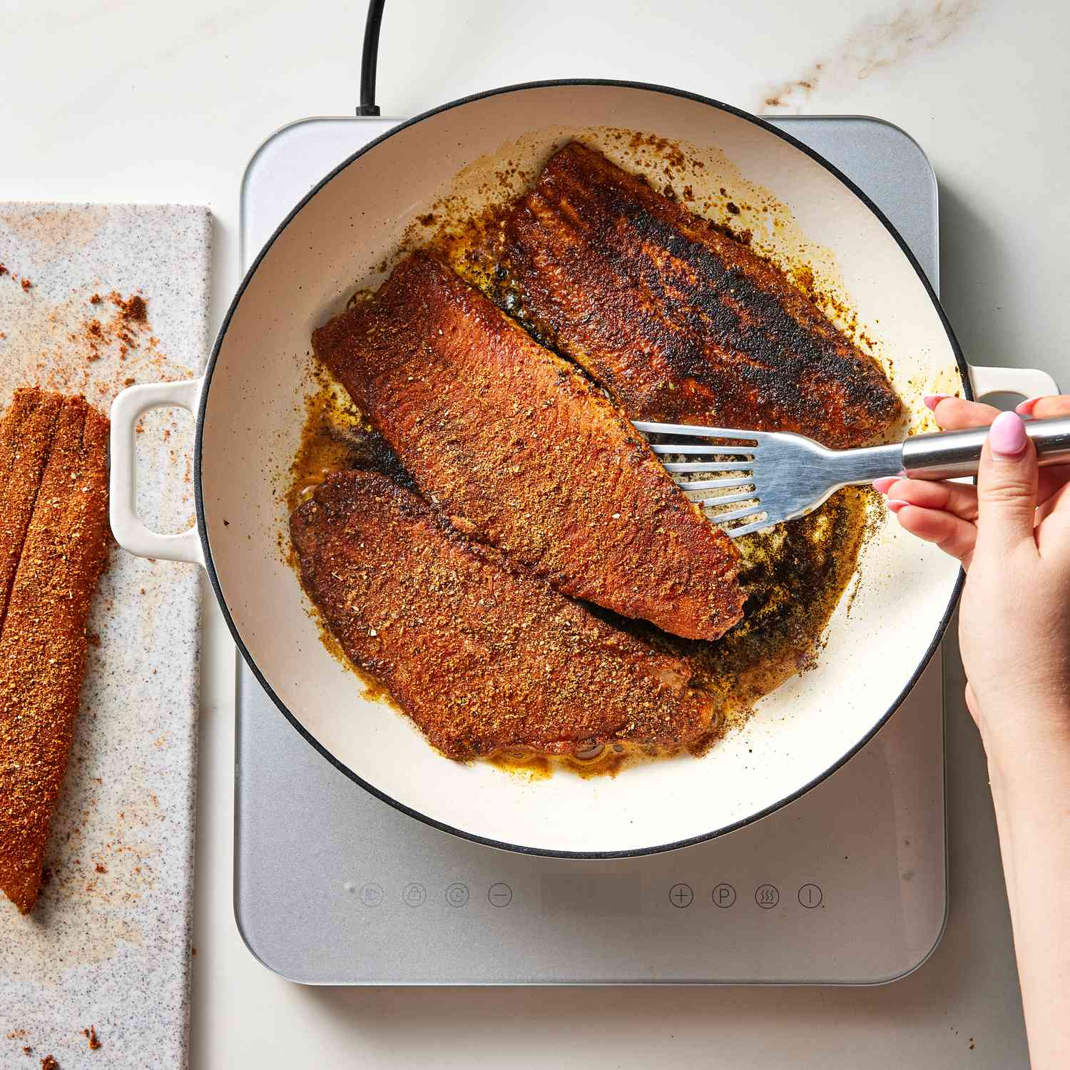 Wood-Fired Cajun Blackened Catfish with Spicy Remoulade