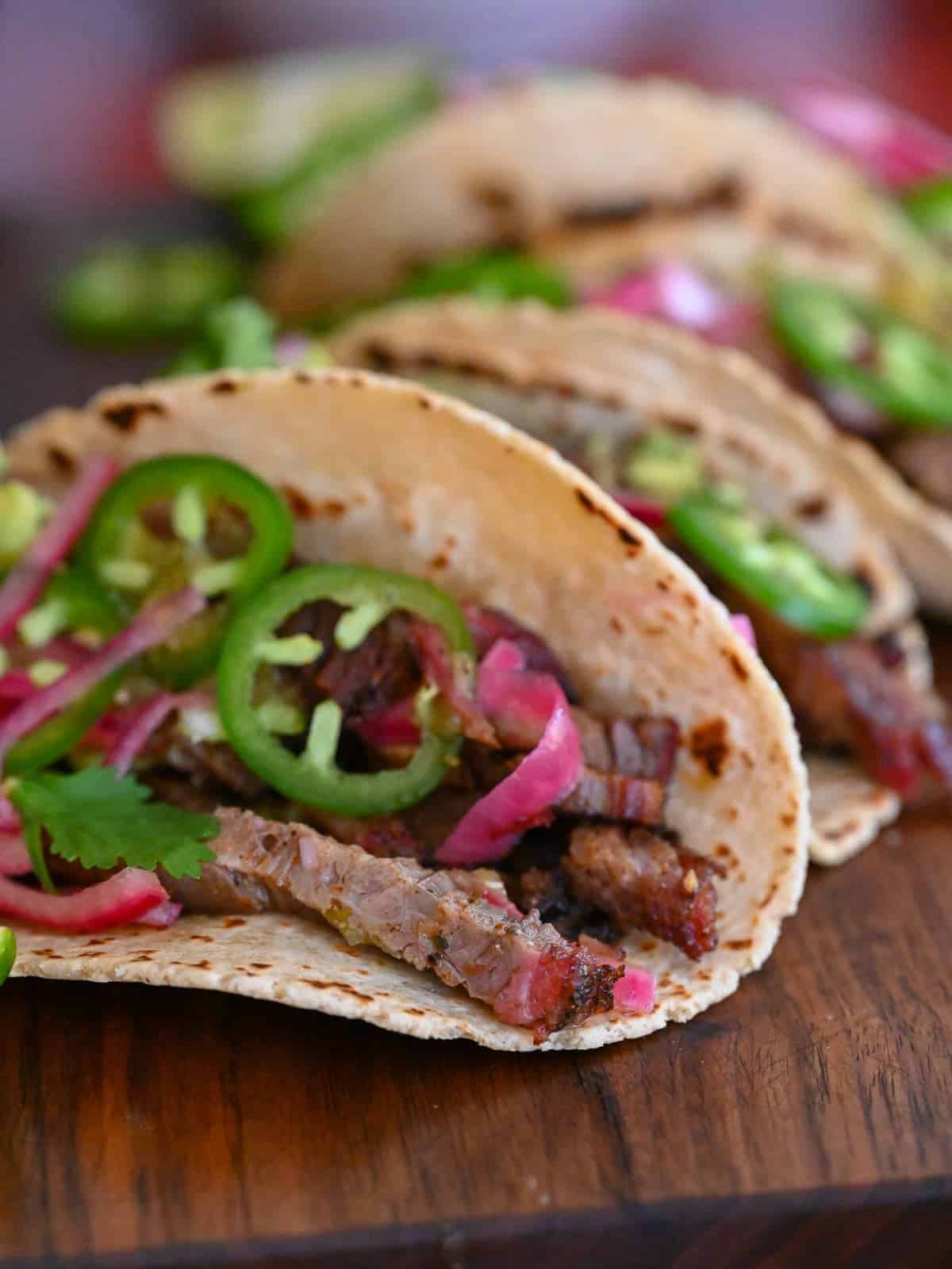 Austin-Inspired Smoked Brisket Tacos with Pickled Onions