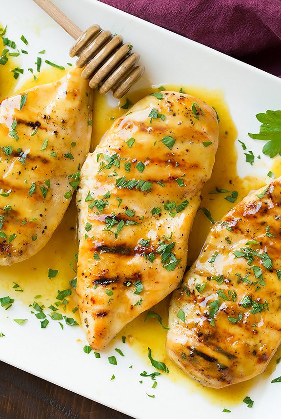 Pan-Seared Chicken with Honey Mustard Glaze and Fresh Thyme