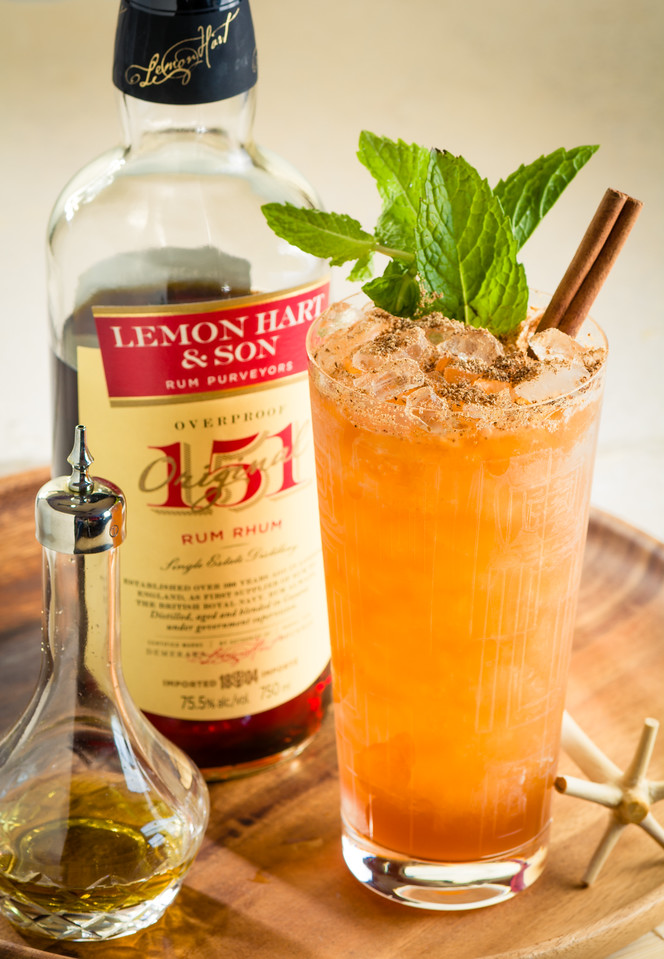 Tropical Spiced Rum Swizzle