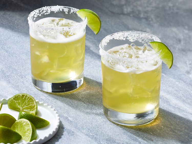 Salted Lime Tequila Margarita on the Rocks
