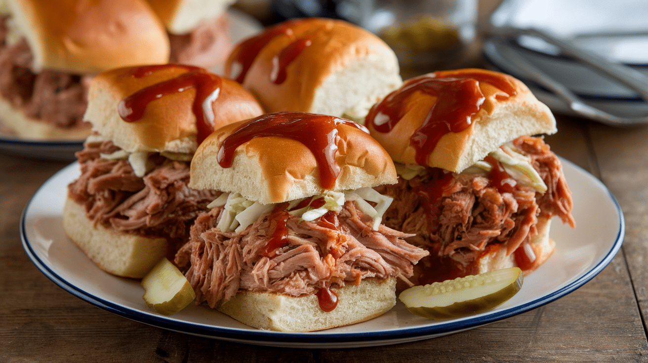 Smoky Bourbon-Glazed Pulled Pork Sliders