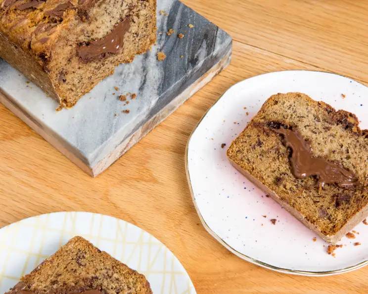 Baked Nutella-Stuffed Banana Bread