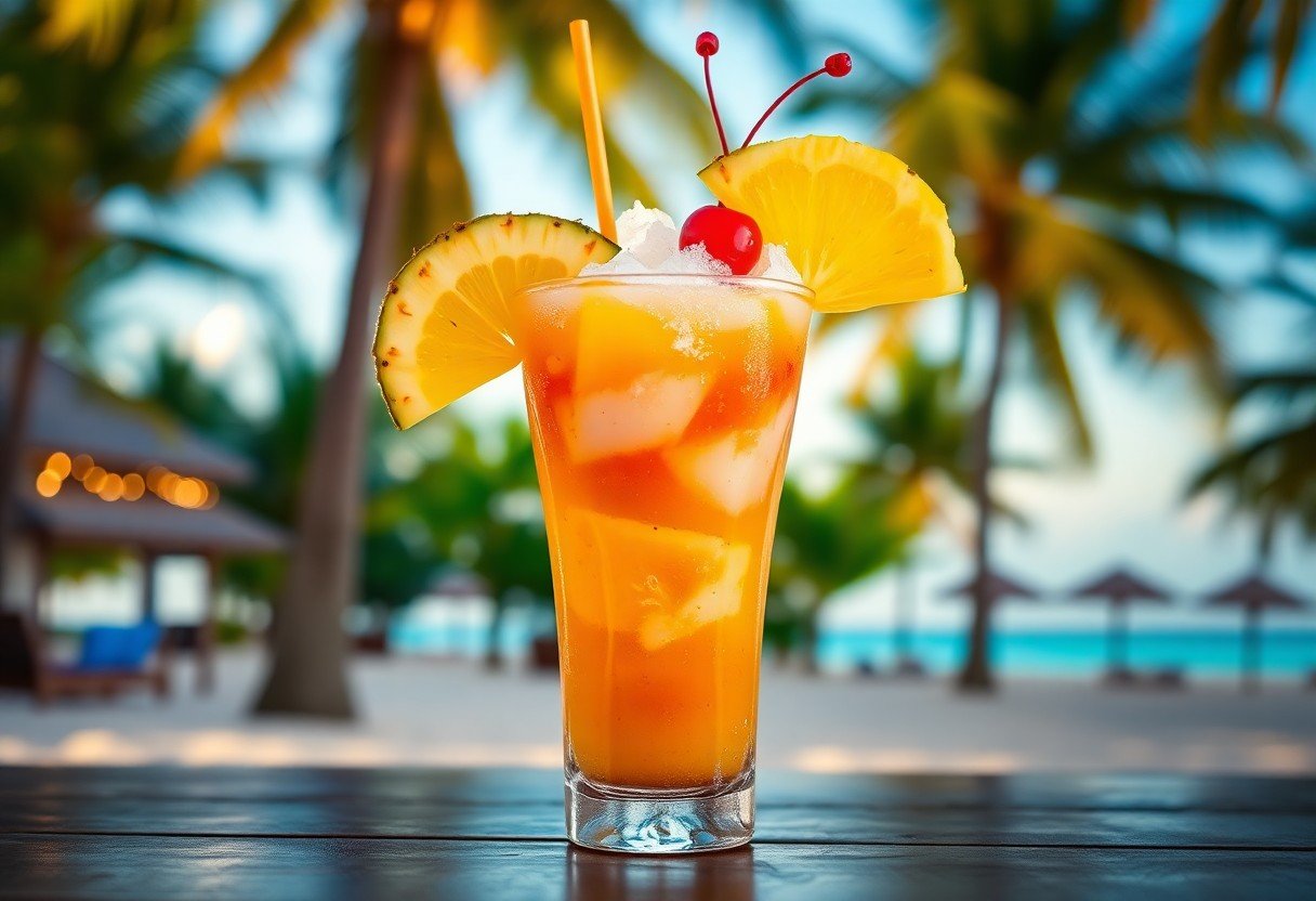 Tropical Rum and Pineapple Tiki Smash