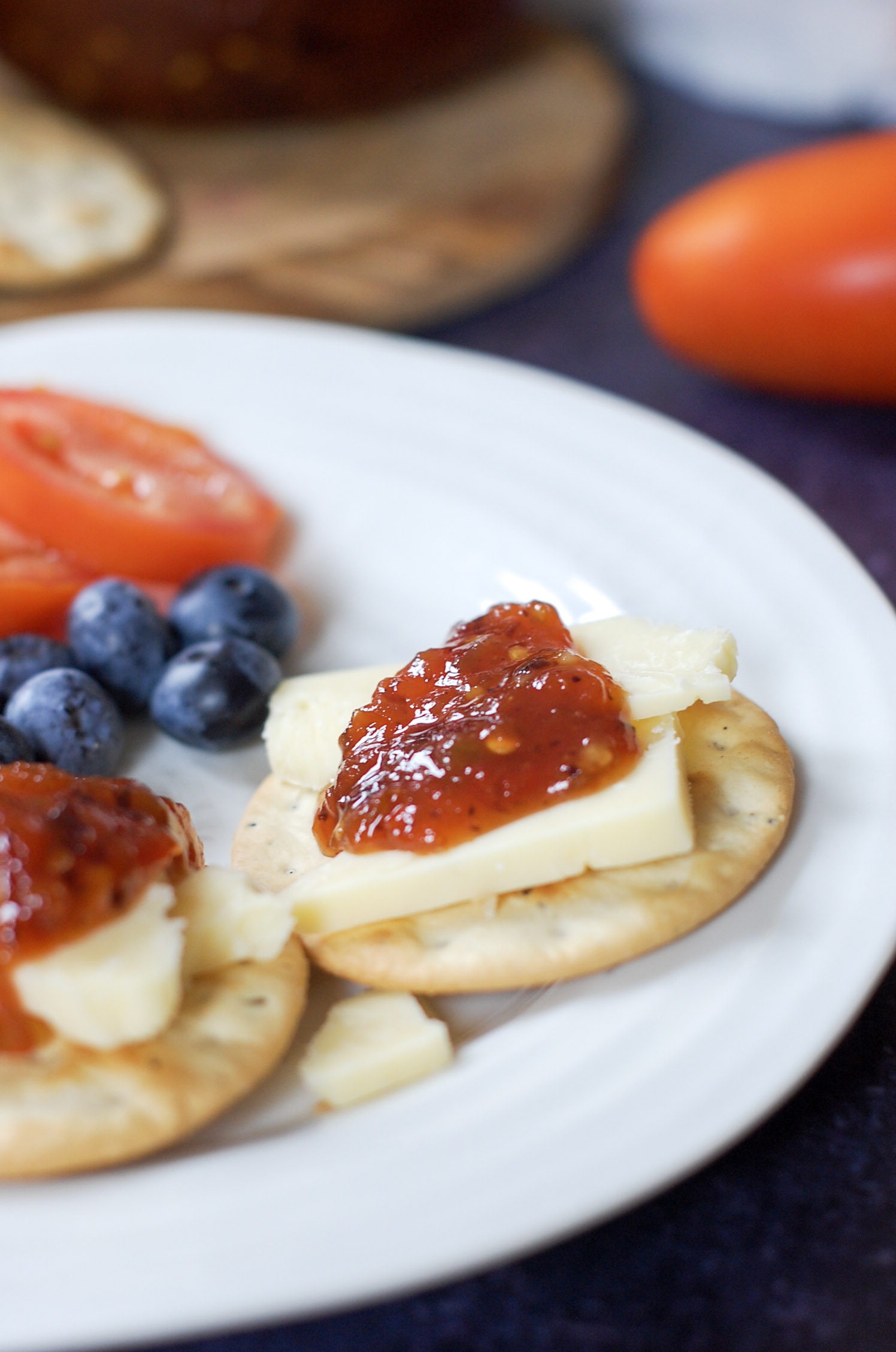 Pan-Fried Tzaman Cheese with Spiced Tomato Chutney