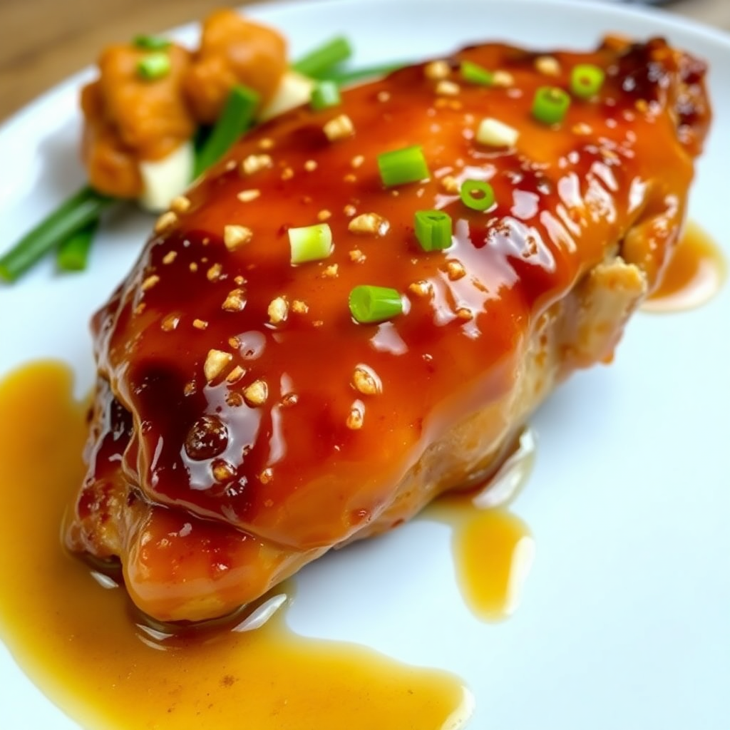 Honey-Sherry Glazed Hunan Chicken with Fresh Ginger and Scallions