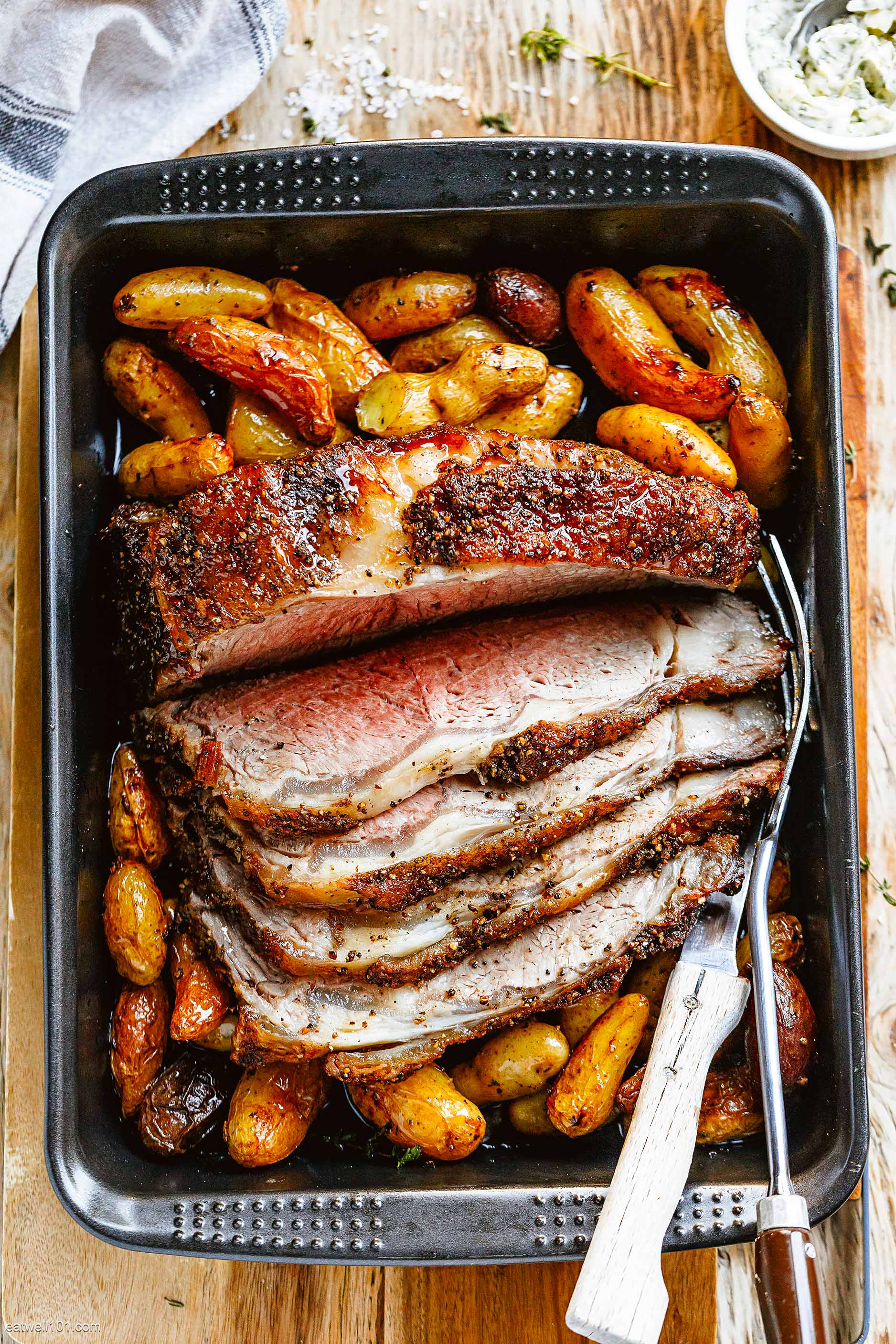 Slow-Roasted Beef and Potato Bake with Herbs