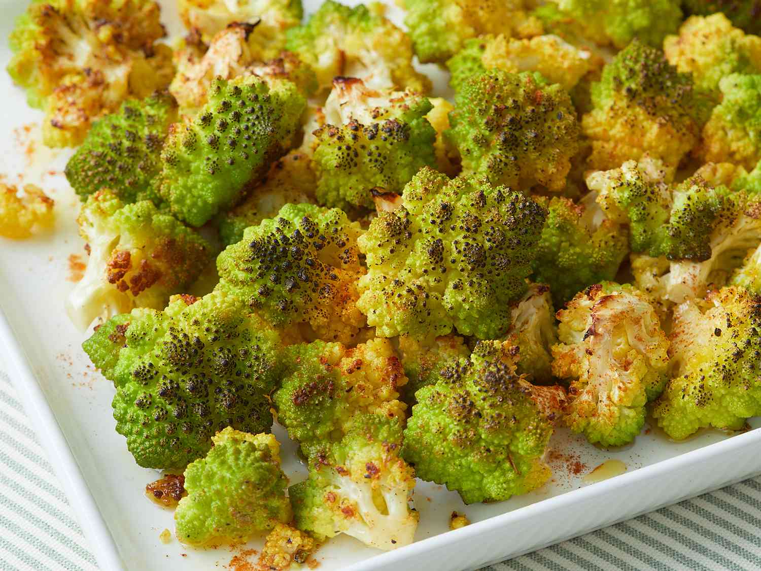 Roasted Romanesco with Garlic, Lemon, and Parmesan
