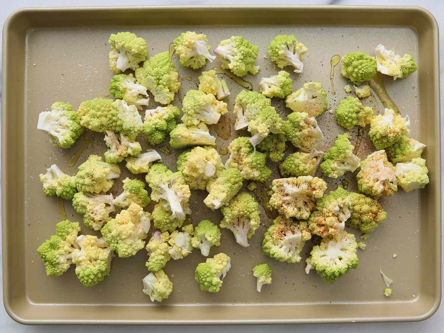 Sheet Pan Roasted Romanesco with Garlic and Smoked Paprika