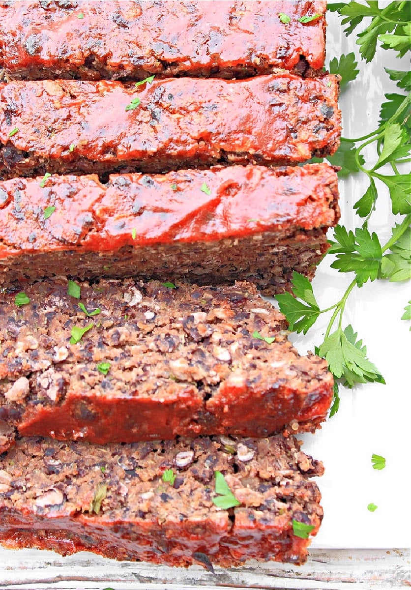 Vegan Millet and Black Bean Meatloaf with Tomato Glaze