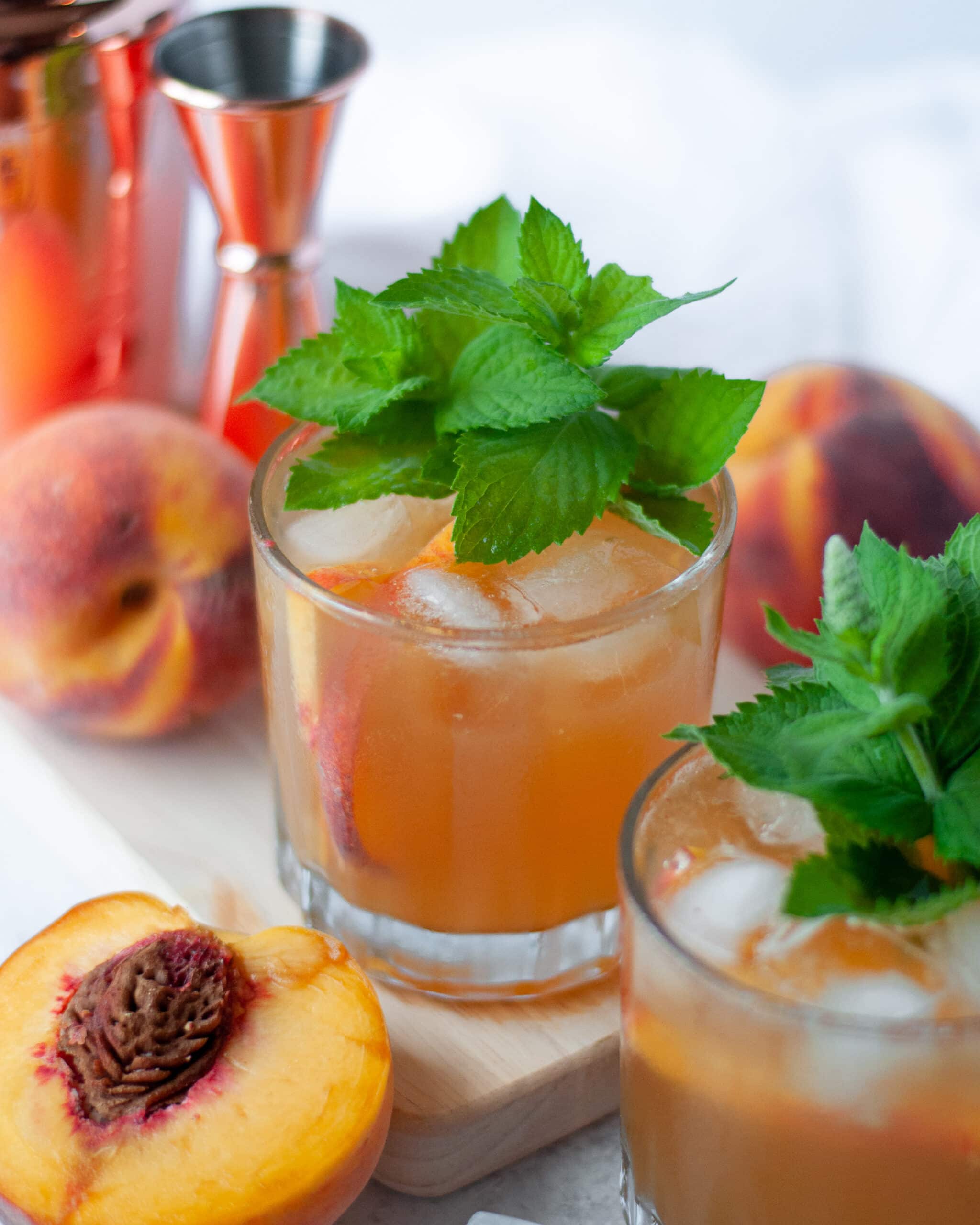 Muddled Bourbon Peach Smash