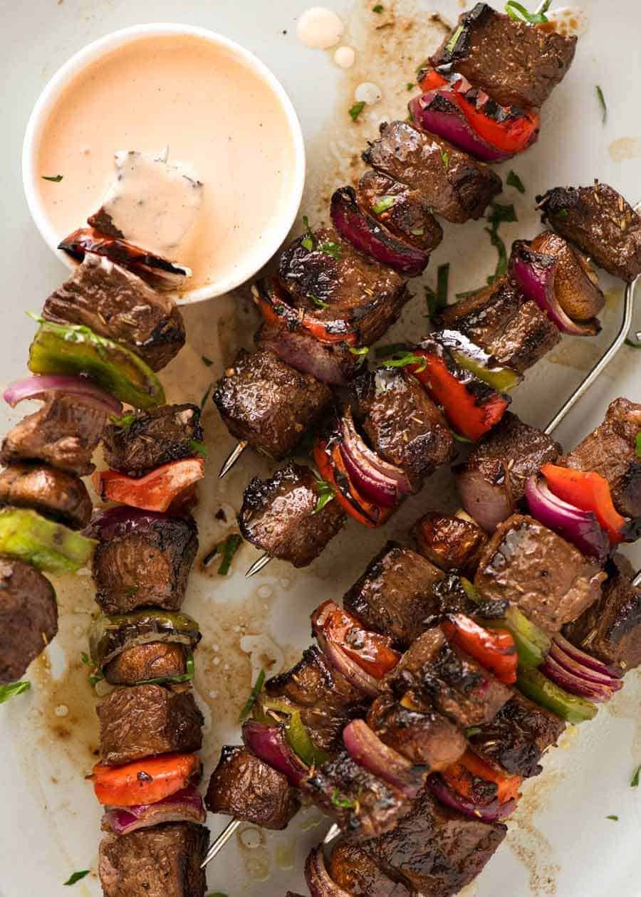 Whisky-Glazed Beef Skewers with Scotch Marinade