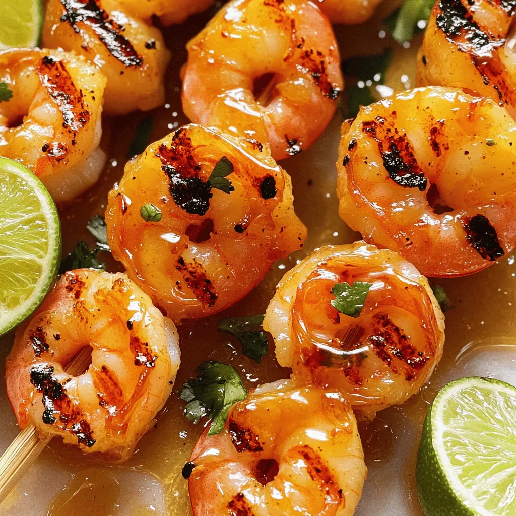 Honey-Lime Grilled Caribbean Shrimp Skewers