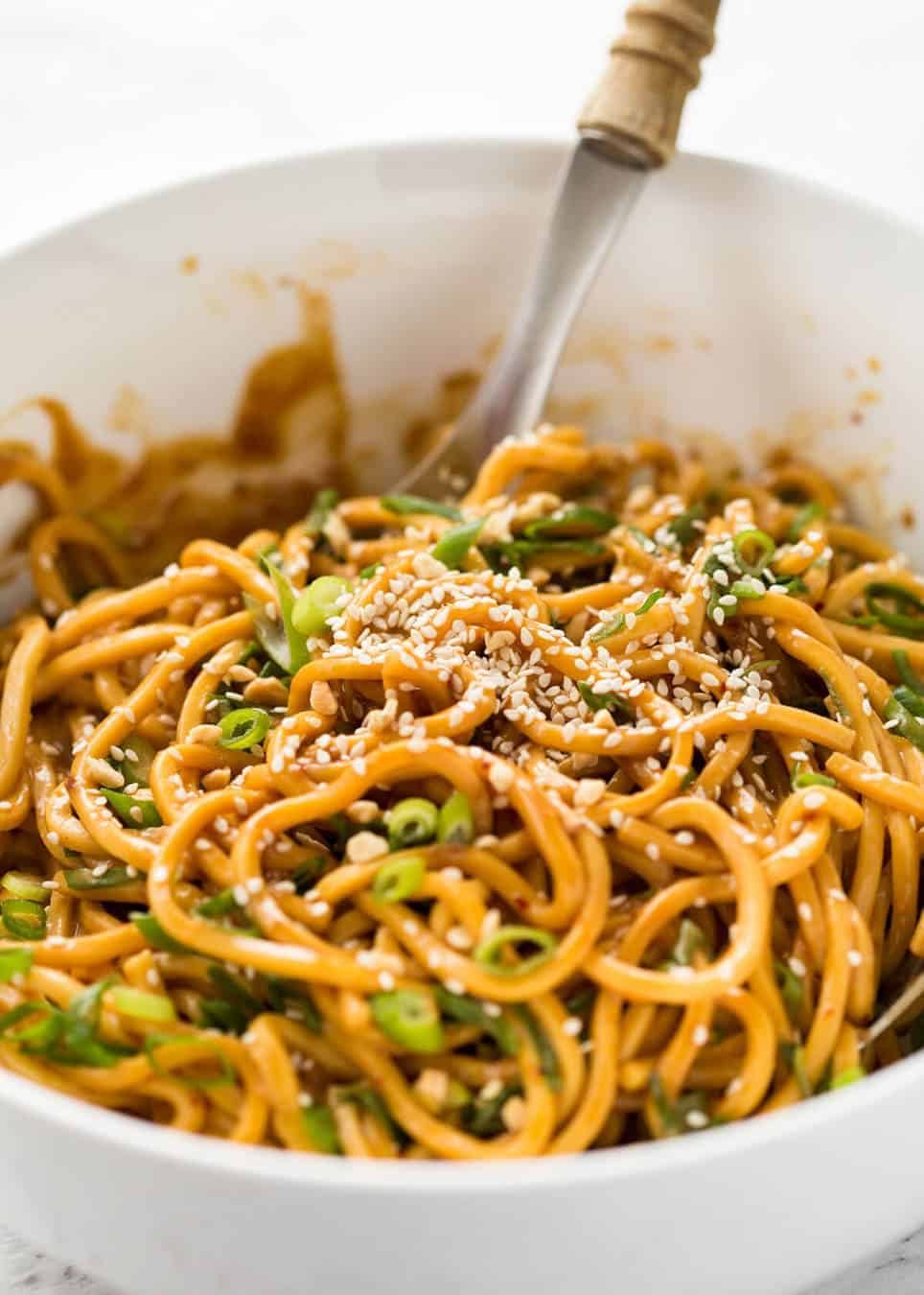 Stir-Fried Rainbow Vegetable Noodles with Sesame