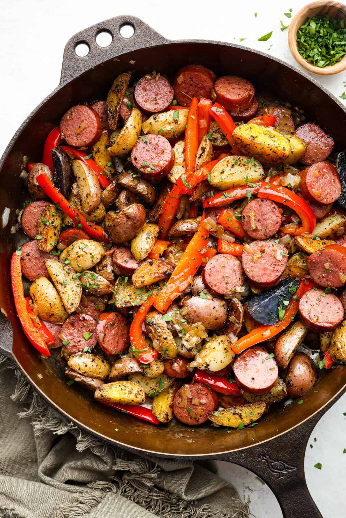 Northwest Indiana-Inspired Sweet Corn and Sausage Skillet