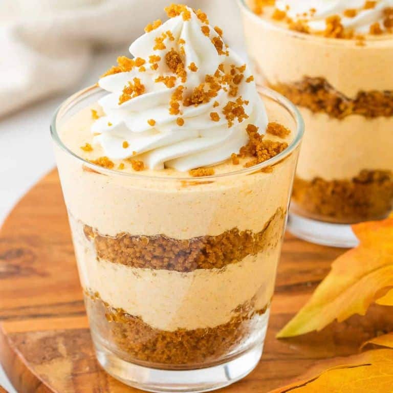 Spiced Pumpkin No-Bake Parfait with Gingersnap Crumble