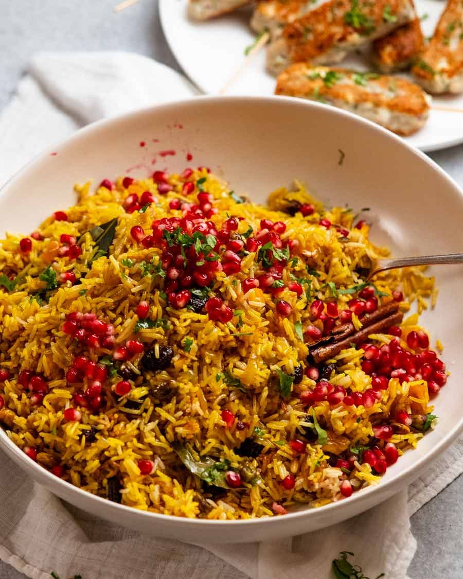 Spiced Kashmiri Apple and Saffron Pilaf