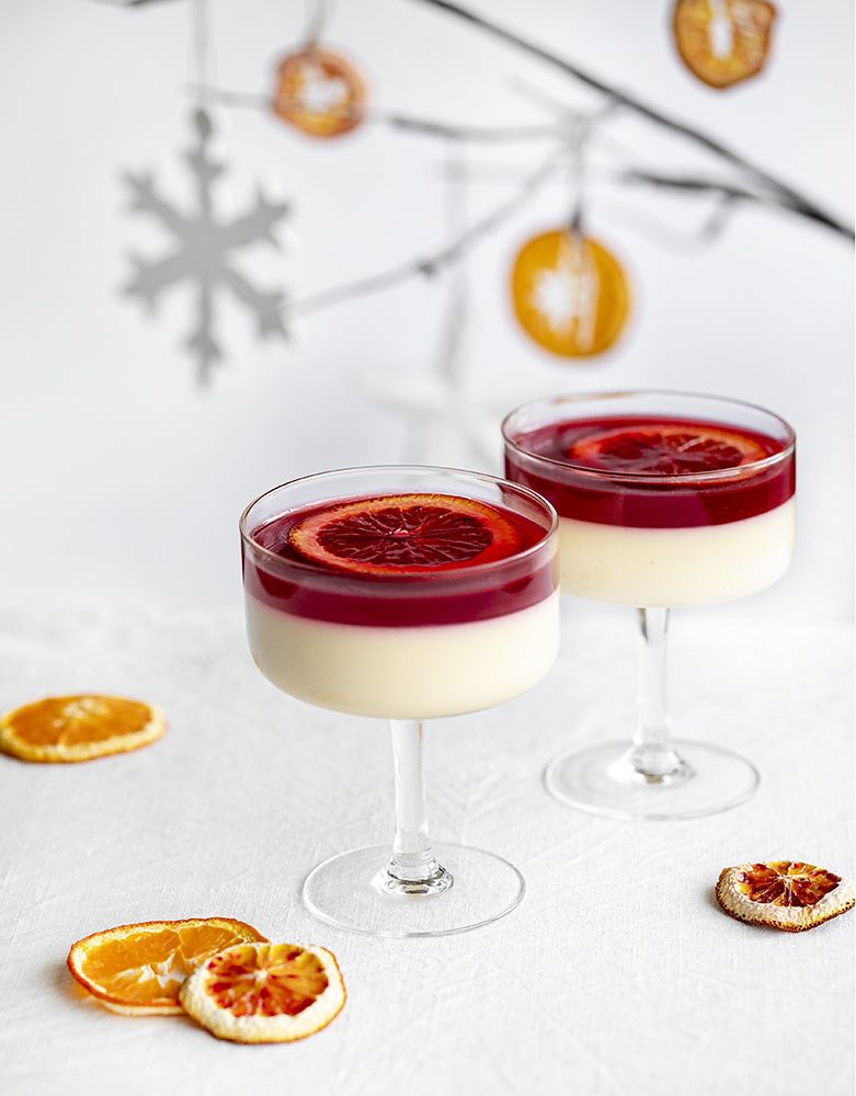 Aperol-Infused Panna Cotta with Blood Orange Compote
