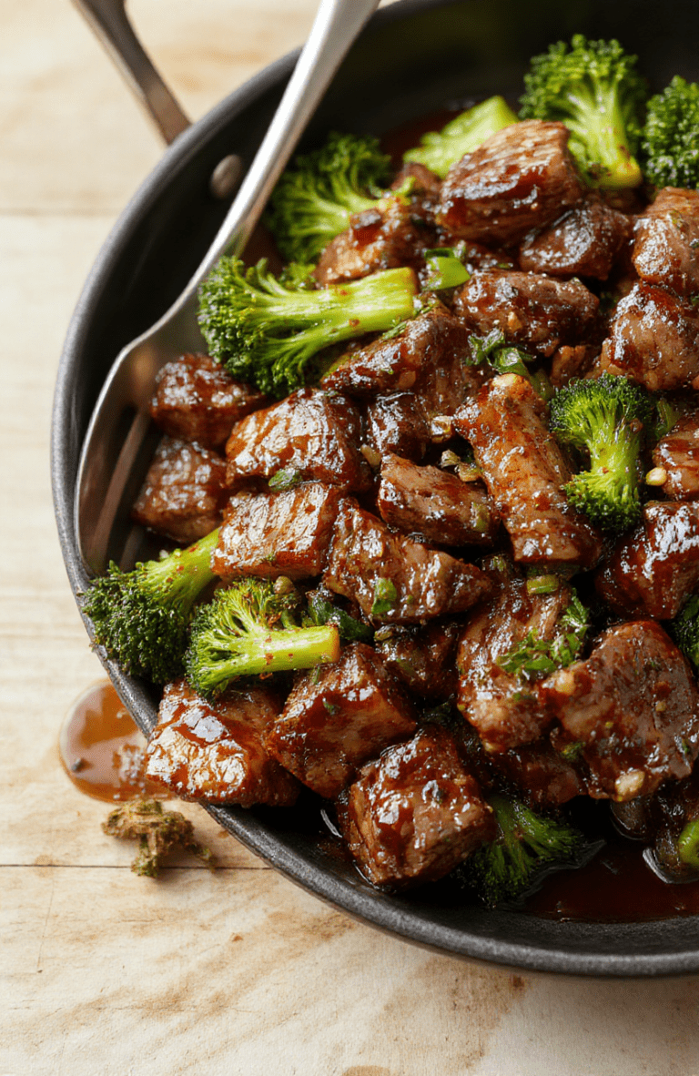 Stir-Fried Beef with Broccoli and Garlic-Soy Glaze