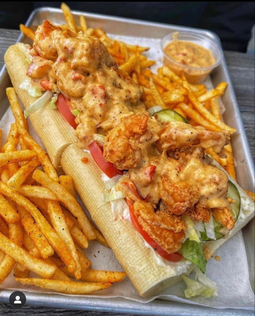 Sheet Pan Cajun-Spiced Po’Boys with Remoulade Sauce