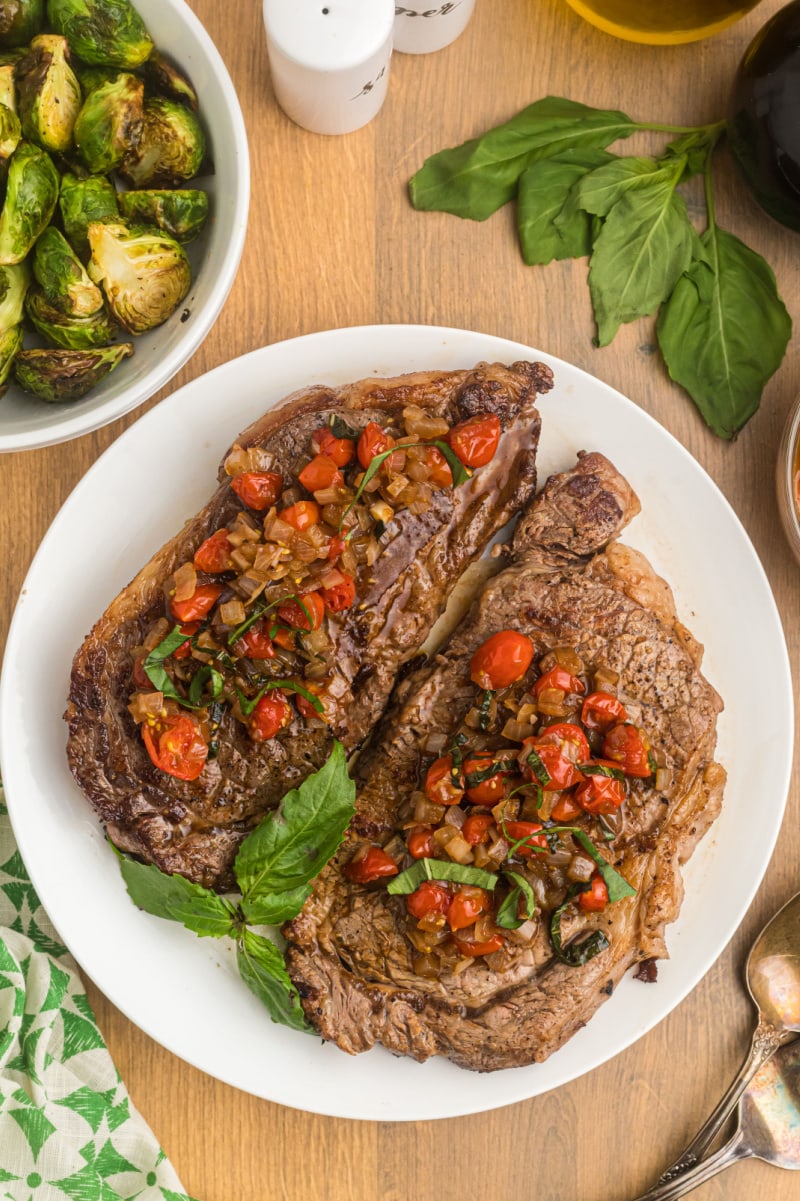 Pan-Seared Ribeye with Charred Corn and Black Bean Salad