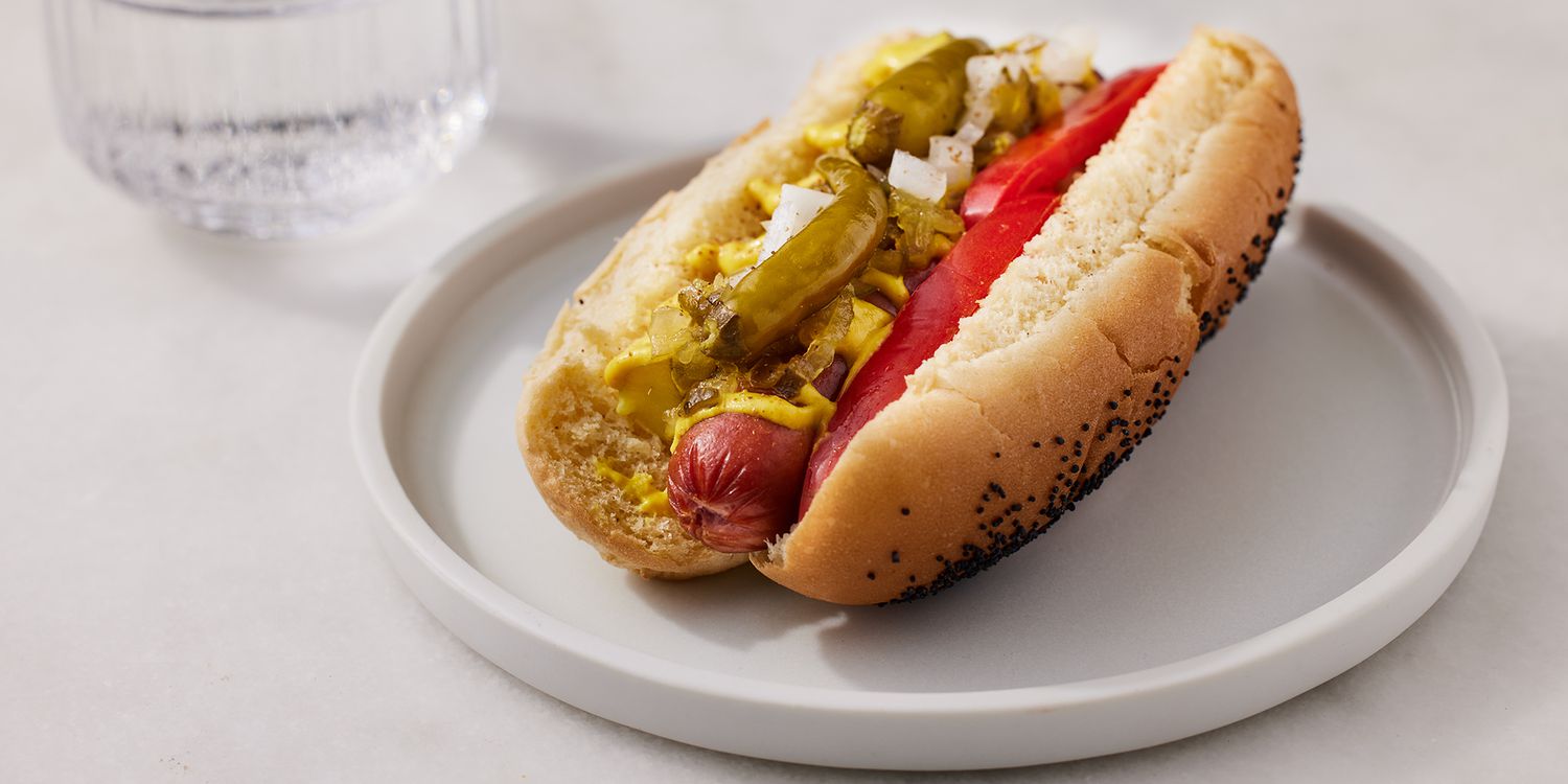 Spicy Chicago-Style Hot Dog with Pickled Relish and Mustard