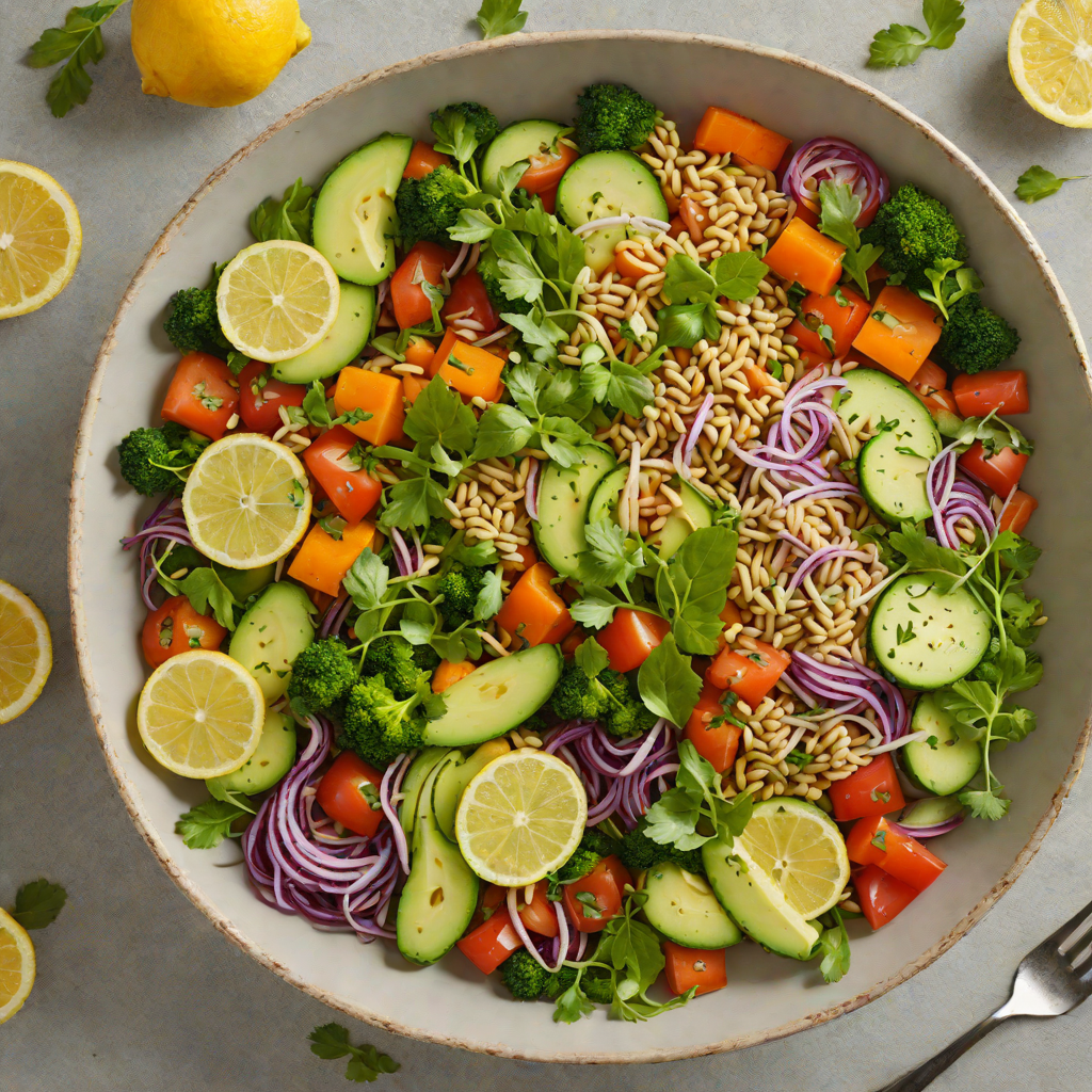 Philosophical 'Authentic' Vegetable Bowl with Lemon-Herb Dressing
