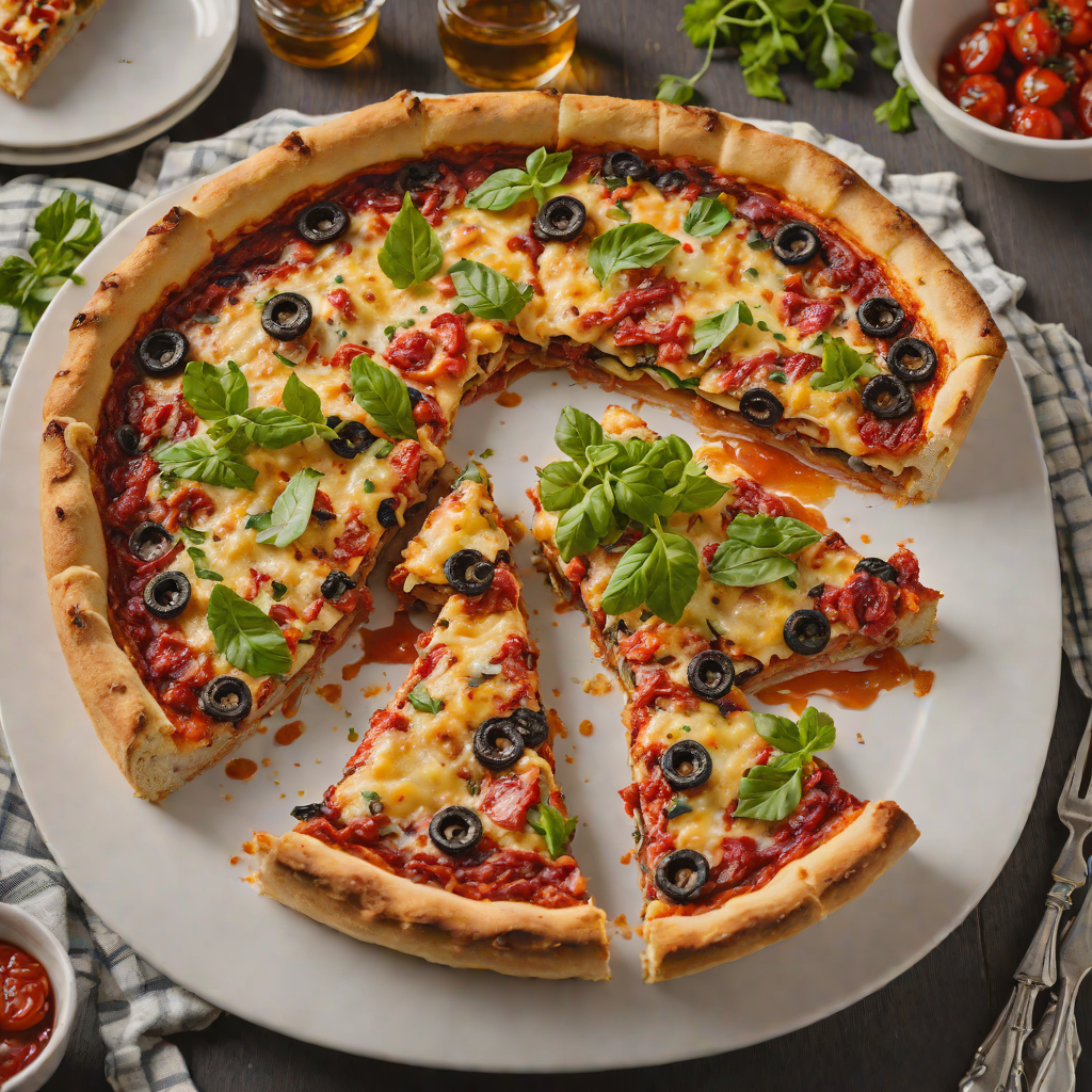 Charred Chicago-Style Deep Dish Pizza