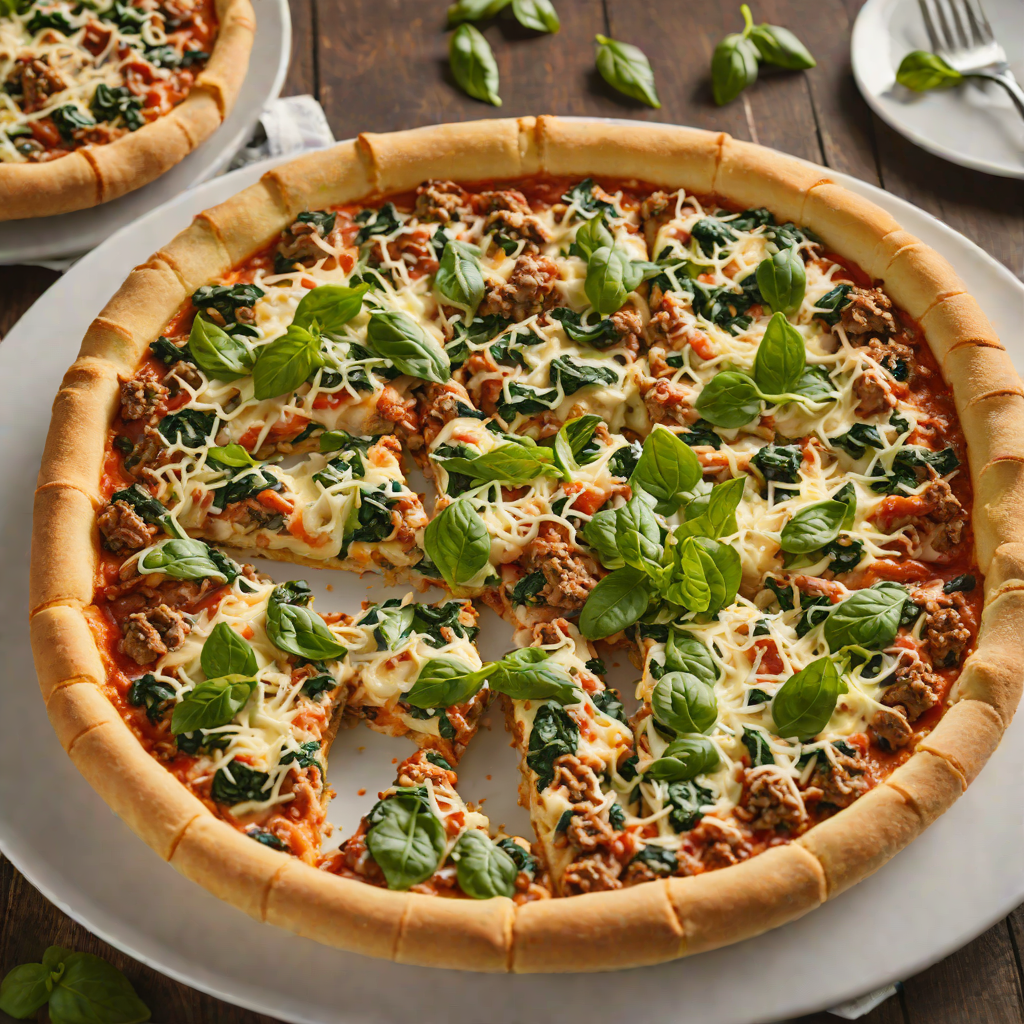 Deep-Dish Sausage and Spinach Chicago-Style Pizza