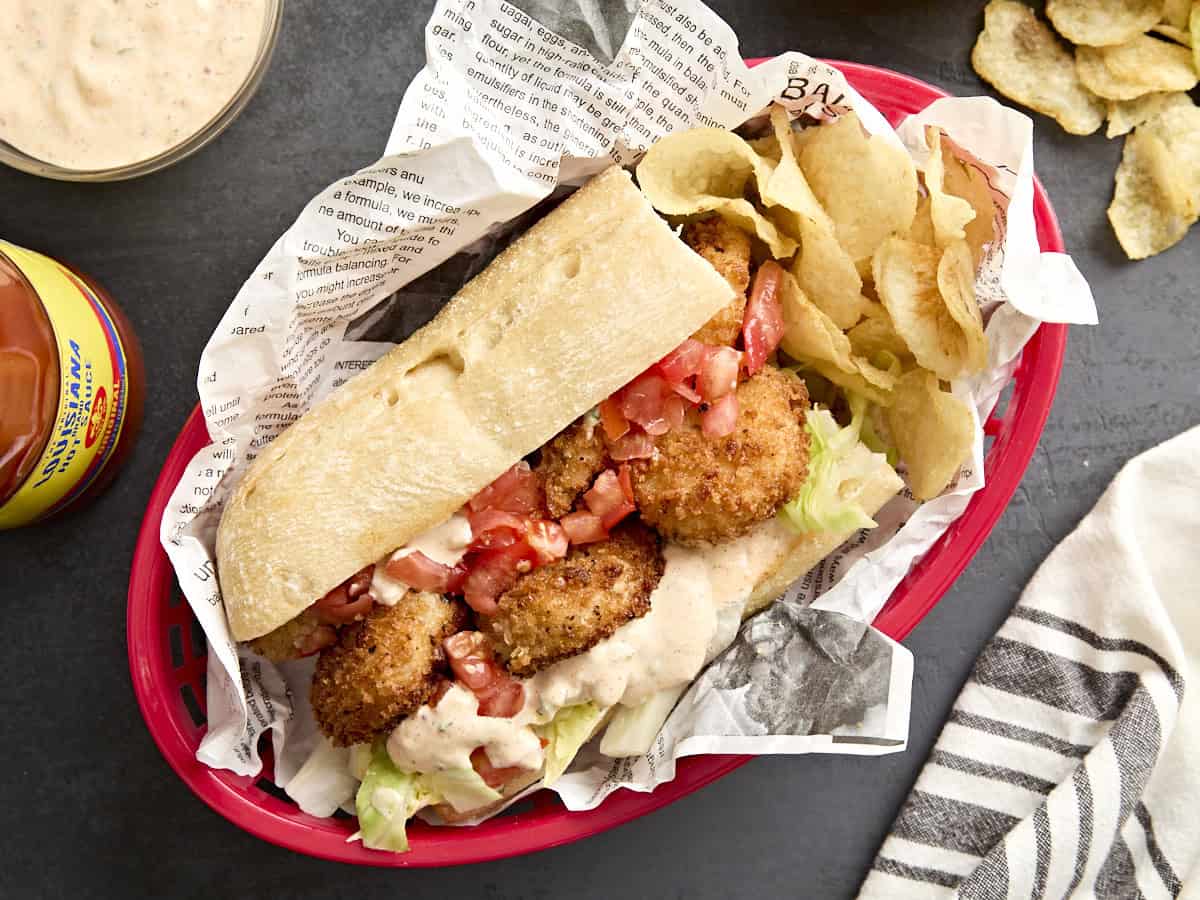 New Orleans-Inspired Cajun Shrimp Po’Boy Sandwich