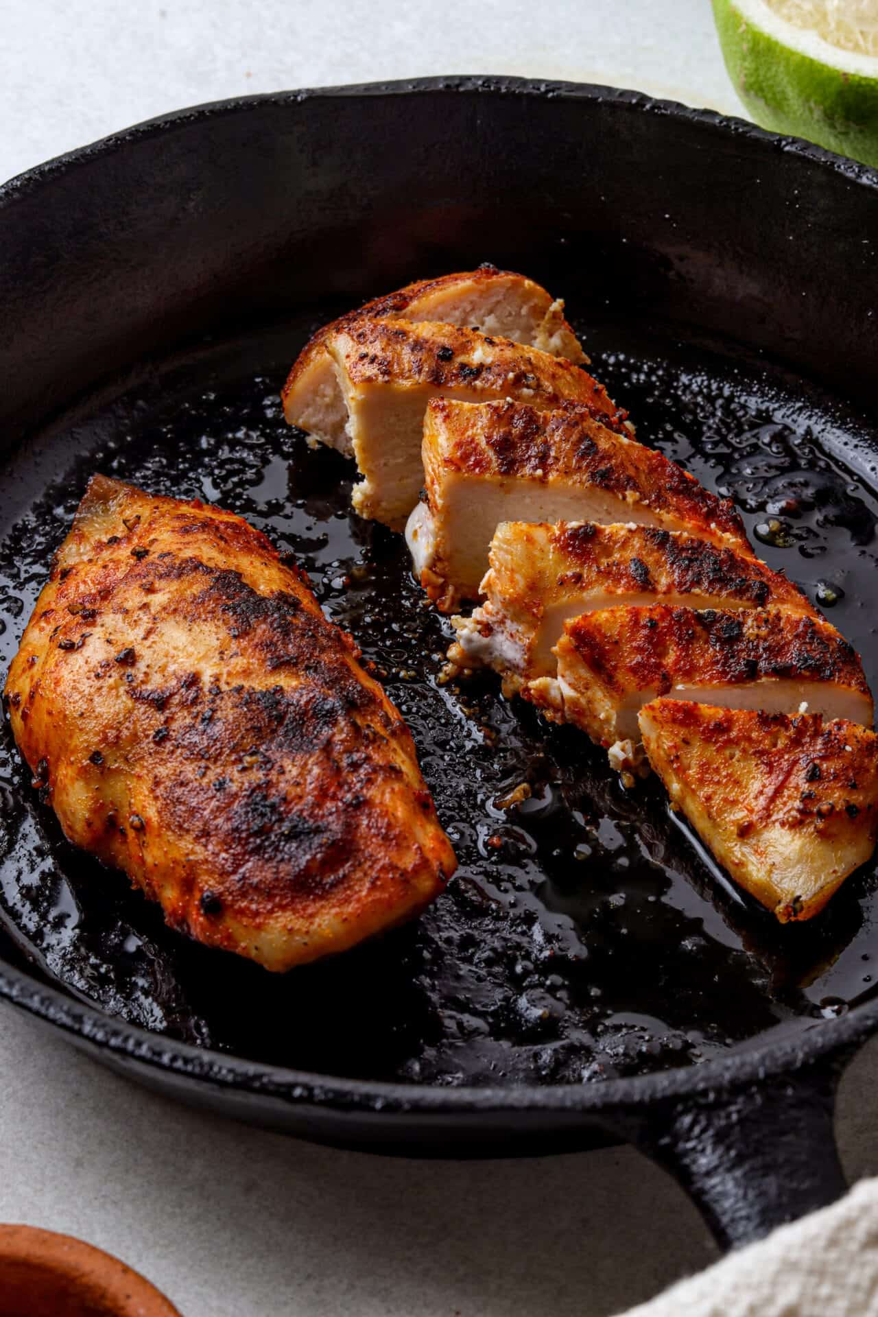 Pan-Seared Chicken with Spicy New Orleans-Style Po’Boy Slaw