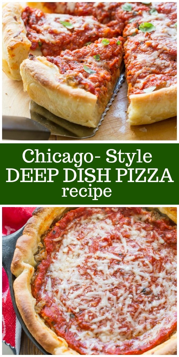 Chicago-Style Deep Dish Pizza with Spiced Italian Sausage