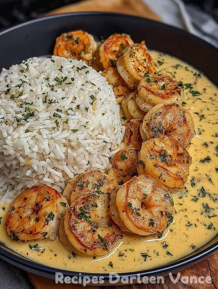 Sautéed Garlic Butter Shrimp with Coconut Rice